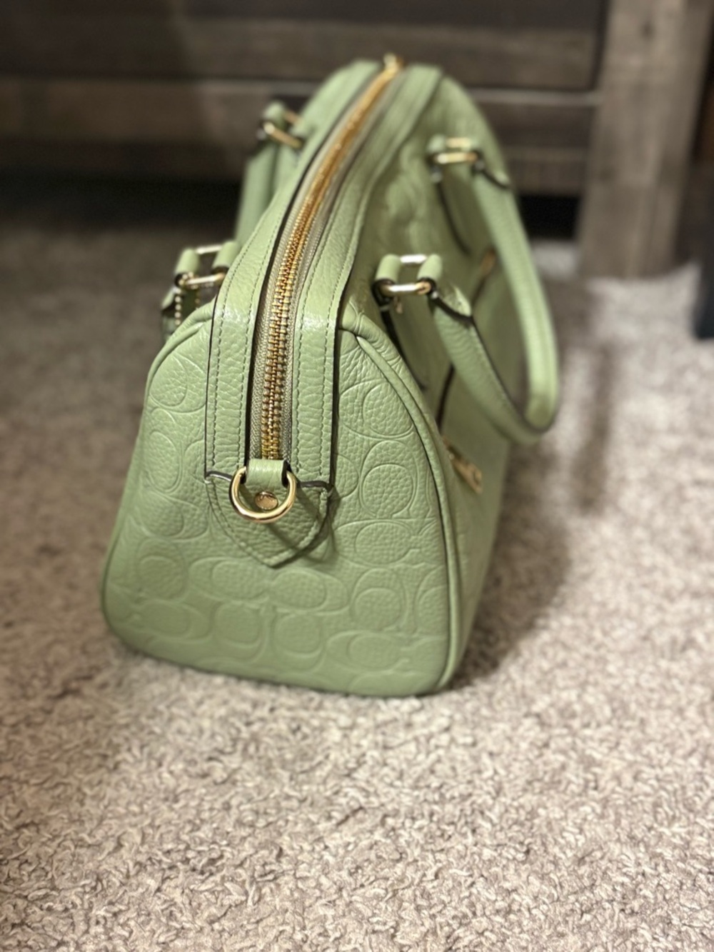 Coach pistachio Signature medium Rowan with Detachable Strap - Picture 6 of 7